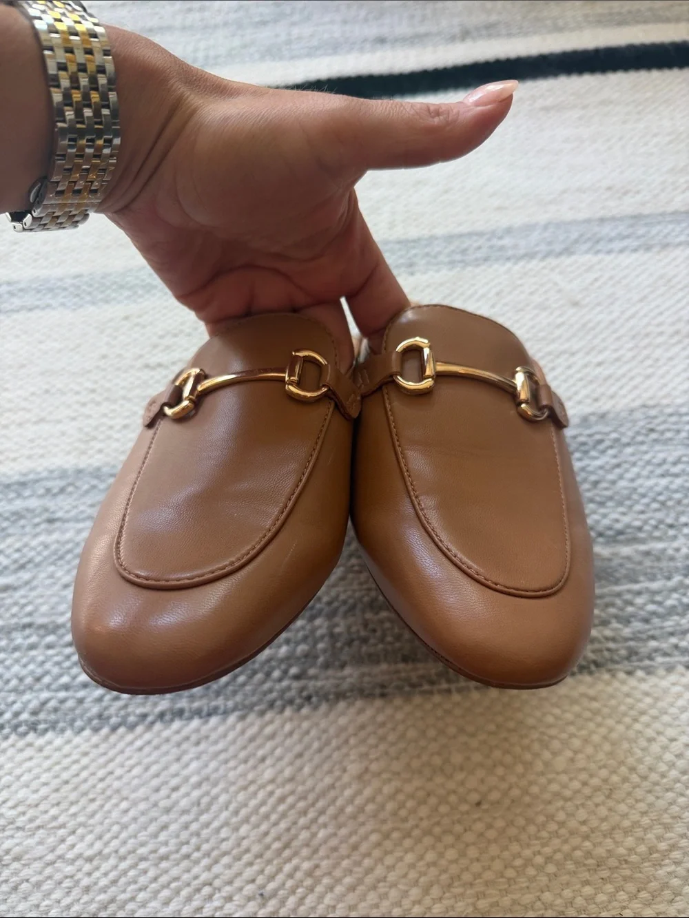 Horsebit Mule Slide Flats